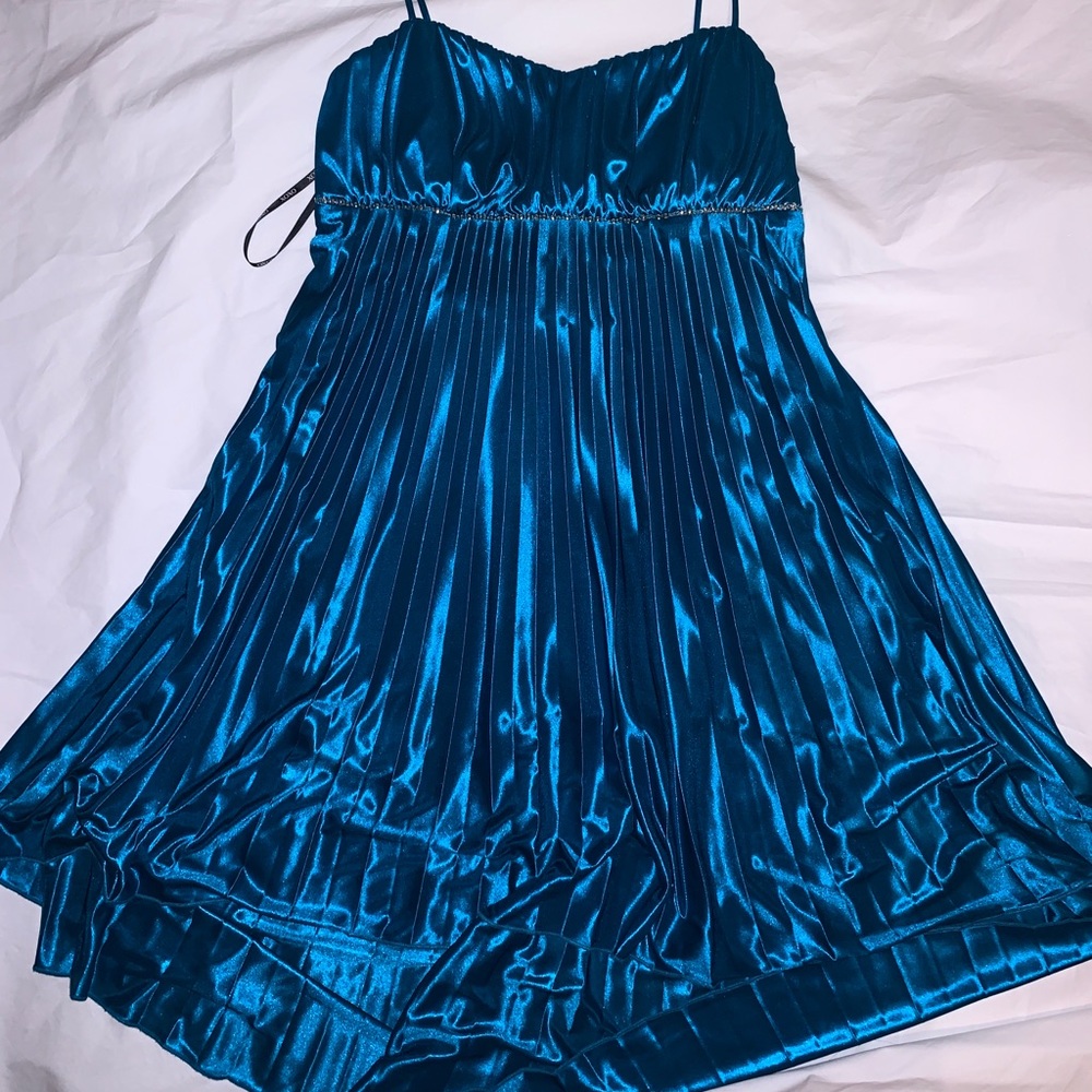 Xoxo turquoise cocktail dress large